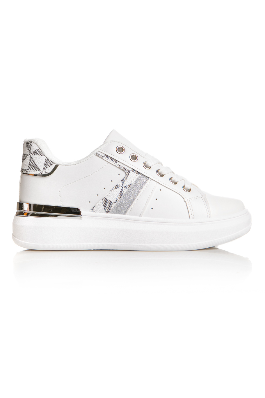 Sneaker με κορδόνι (AD-706) – WHITE